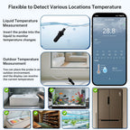 Tuya Smart WiFi Zigbee Temp Humidity Sensor 2.36"LCD External Temperature Probe Fridge Fish Tank Work With Google Home Yandex