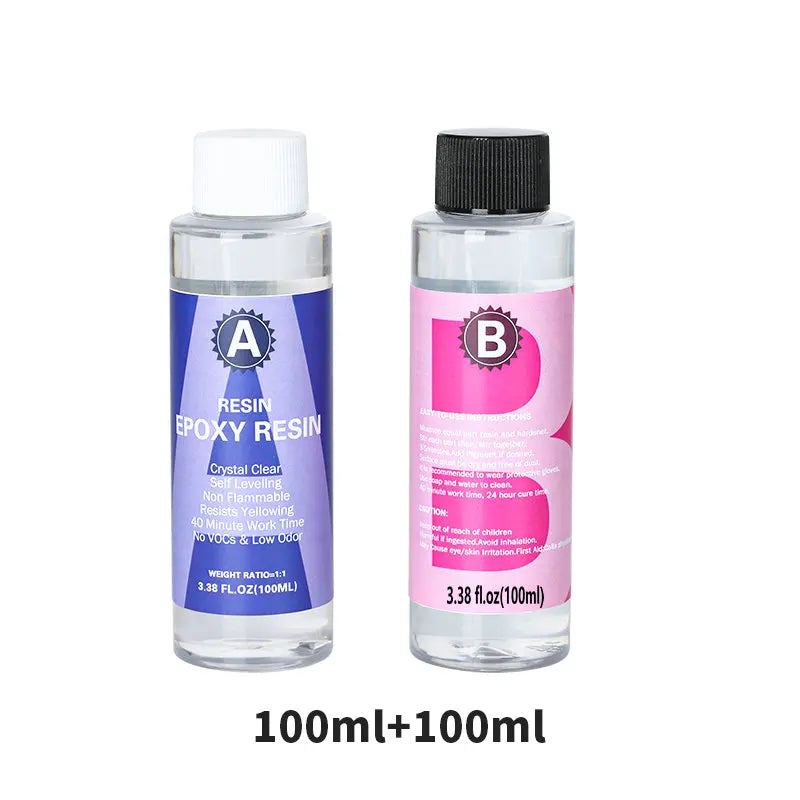 Clear Epoxy Resin Kit 1:1 High Gloss Bubble Free for Casting & Coating, 50-500ml