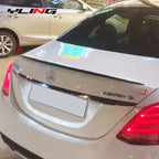 For Mercedes Benz Accessories C-Class W205 AMG 2015+ C43 C63 C200 C250 C300 C400 Car Rear Trunk Spoiler Lip Trim Gloss Black Rub