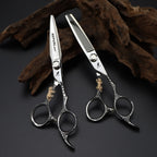 Nepurlson 6 Inch 440C Stainless Steel Professional Hair Scissors Barber Cutting Scissor Hairdressing Set