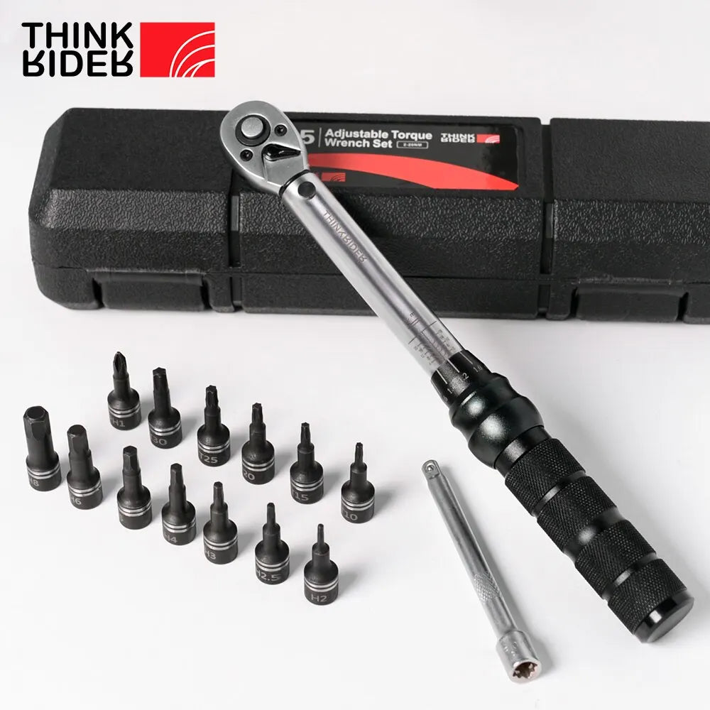 ThinkRider Professional NL-15 PRO Bicycle Bike Torque Wrench 2-20N·m Allen Key Tool Socket Spanner Set Kit