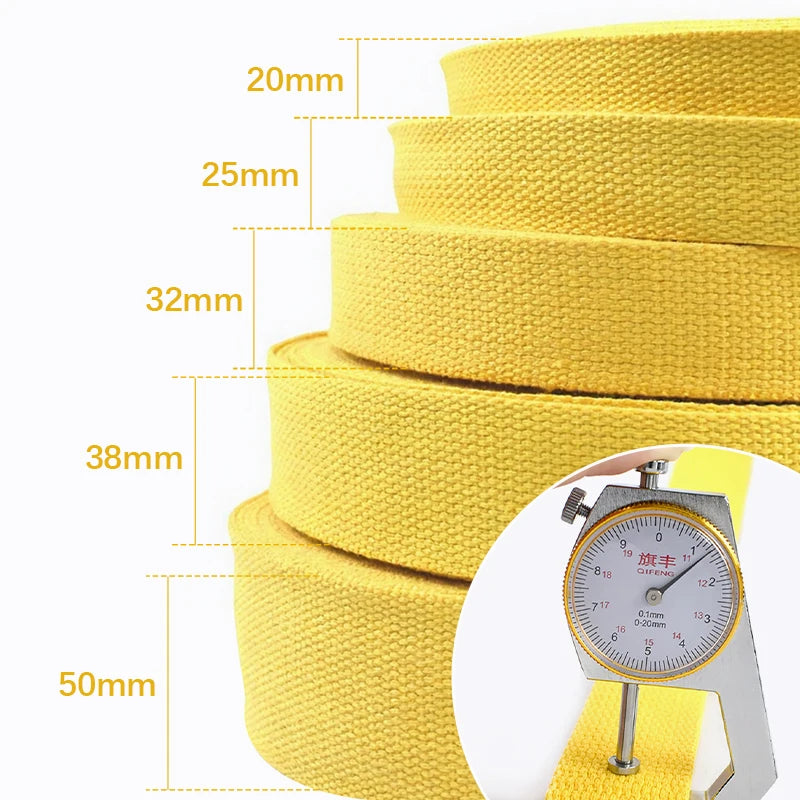 5Meters 1.3mm 20-50mm Cotton Webbings Tape for Bag Strap Backpack Label Ribbon Band Clothes Bias Binding DIY Sewing Accessories