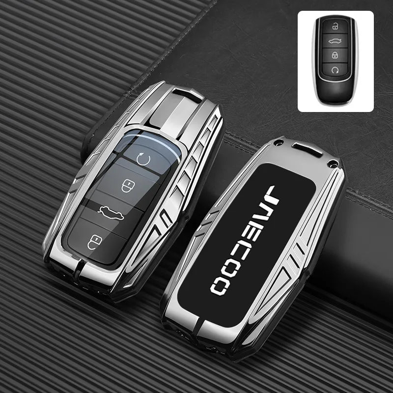 Car Zinc Alloy Silicone Key Case Holder Cover Chain For Chery JAECOO Omoda 5 Tiggo 7 8 9 Plus Pro Arrizo 6 8 Car Styling Remote