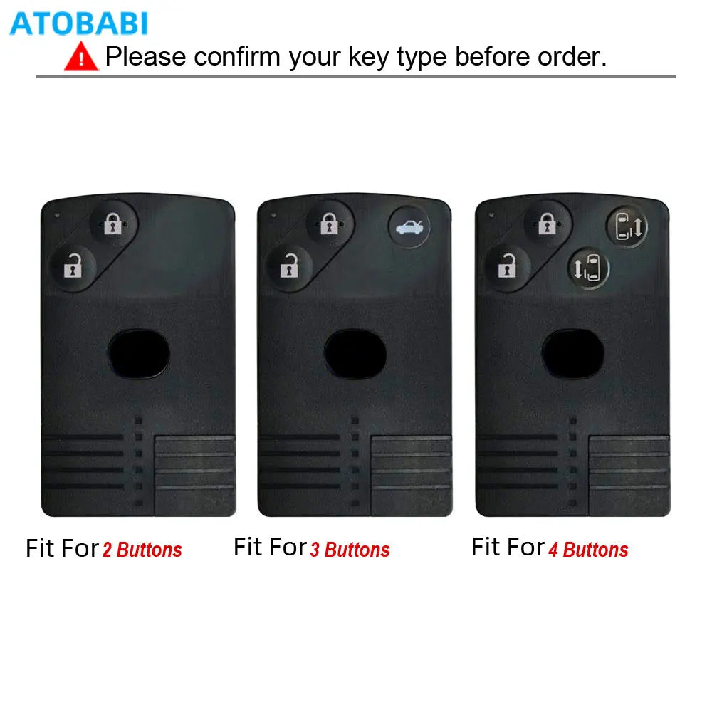 Leather Car Key Cases Smart Keyless Entry Remote Control Fobs Shell Protector Cover Skin For Mazda 5 6 CX-7 CX-9 RX-8 Miata MX-5