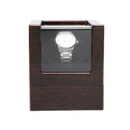 Embers Luxry Single Watch Winder Battery Wooden Shaker Watch Box Automatic Winder Glass Storage Case Mabuchi Motro