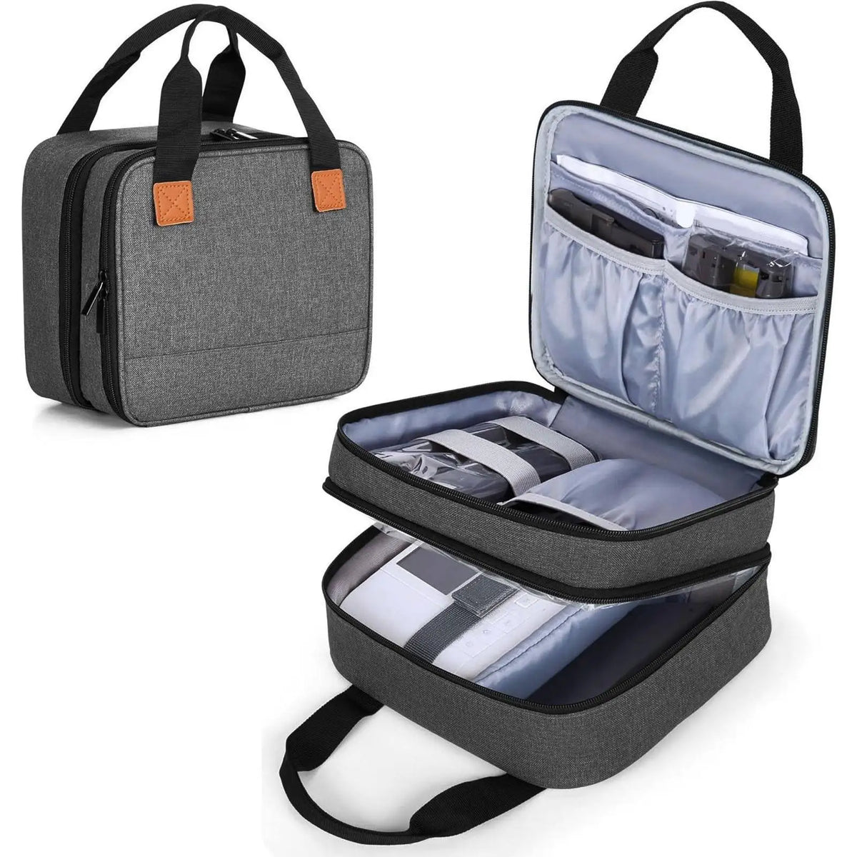 【New】Photo Printer Bag Fit for SELPHY CP1500 CP1300 CP1200 Polyester Photo Printer Case with Pockets Detachable Divider