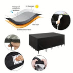 Patio Furniture Covers, Table and Chair Covers Waterproof, Dustproof, UV-Resistant 210D Oxford Fabric Protective Covers
