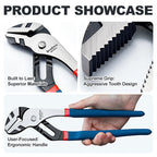 8/10/12/16 Inch Quick Adjust Water Pump Pliers with Hardened CR-V Steel Jaws Universal Plumbing Pliers for Plumbing Work