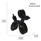 Water Transfer Balloon Dog Sculpture Resin Craft Decorative Piece for Bedroom, Living Room, and Study with Trendy Style
