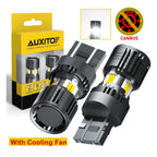 AUXITO 2Pcs Canbus T20 LED 7443 W21/5W LED Bulbs 7440 WY21W W21W LED Car Reverse Tail Lamp Turn Signal Lights No Error White 12V