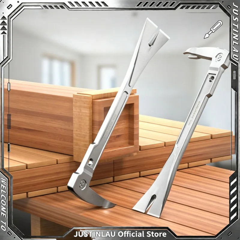 JUSTINLAU 8/10/12‑Inch Flat Dovetail Chisel Nail Puller Household Woodworking Pry Bar Multi‑Purpose Hand Repair Tool