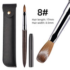 100% Kolinsky Acrylic Nail Brush Purple Sandalwood Handle Crimped UV Gel Carving Pen Brush Liquid Powder DIY Nail Drawing