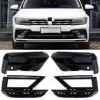 For VW Tiguan R-LINE 2017 2018 2019 Car Front Fog Light Bumper Frame Trim Panel Lower Center Grille Foglight Frame Accessories