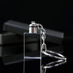 XTOOL Wholesale Blank K9 Shining Crystal Block Cube Keychain for 3D Laser Engraving Rectangular Crystal Lighting Pendants