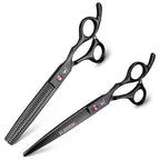 7-inch hair scissors 6cr13 steel hairdresser cutting scissors and thinning scissors or pet scissors