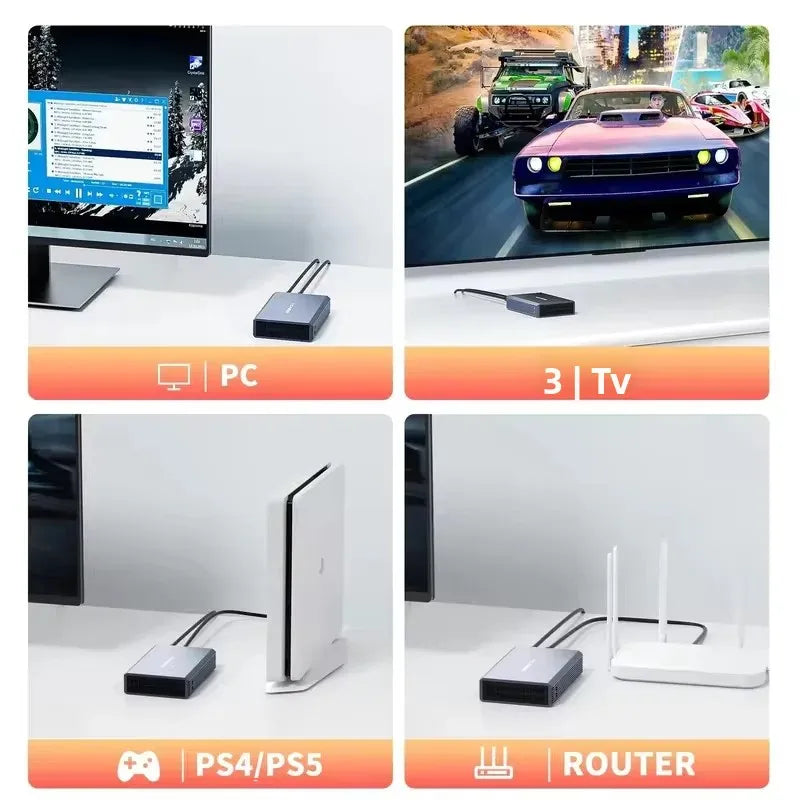 ACASIS 2-Bay RAID External HDD Enclosure - USB 3.0 Dual Hard Drive Dock for 2.5" SATA SSD/HDD, Support RAID/JBOD  & Tool-Free