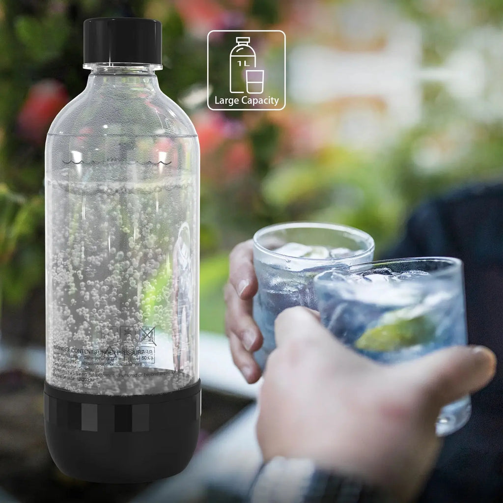 1L White PET Soda Carbonating Bottle - Ideal for Carbonated Beverages and Bottled Drinks