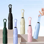 Umbrellas for Rain with Ring Buckle Travel Umbrella Compact for Backpack, Car, Walking, Automatic UV Umbrella for Sun Protection