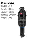 MEROCA MR-2 MTB bike air rear shock absorber, adjustable air pressure, 125/150/165/190mm