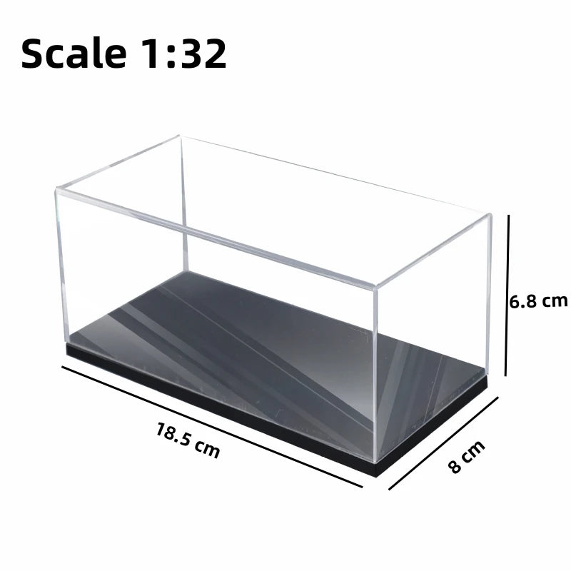 Clear Acrylic Display Case Box for Diecast Car Models Dust Cover, Multiple Scales, 1pc