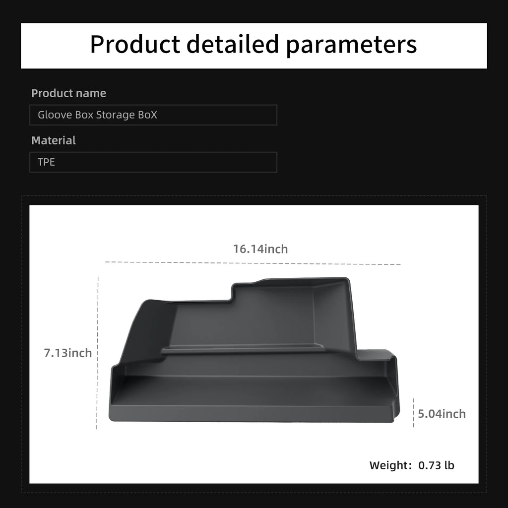 LUCKEASY LHD for Tesla Model Y Launch 2025 2026 Juniper (not for RHD) Car Glove Box Tray Pallet Case Organizer Accessories