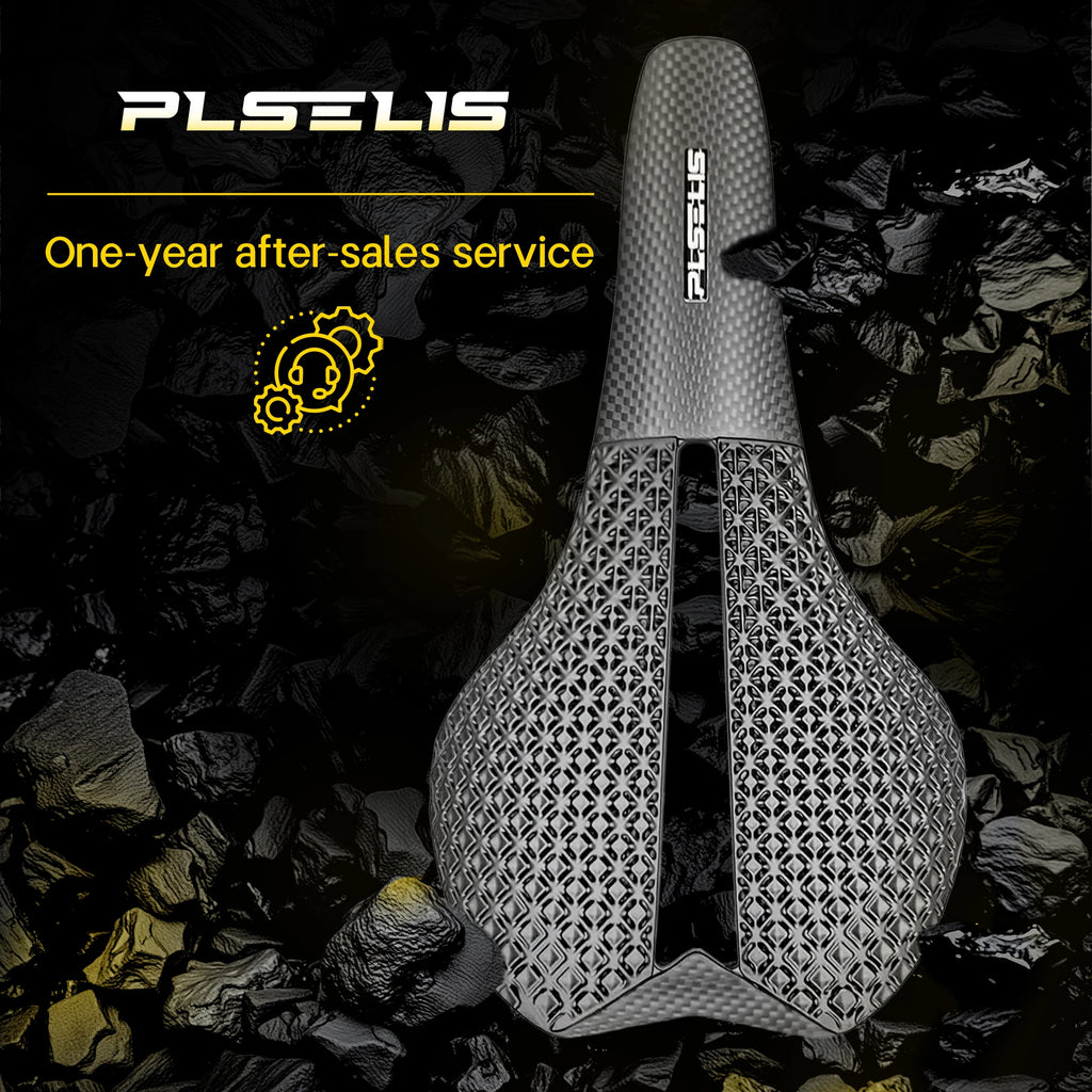 Plselis Road Bicycle Saddle High-Strength Carbon Fiber 3D Printed Counterweight Lightweight 130g Bike Cushion Riding Accessory