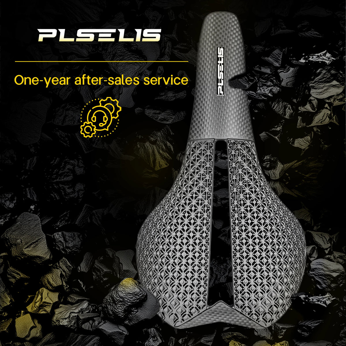 Plselis Road Bicycle Saddle High-Strength Carbon Fiber 3D Printed Counterweight Lightweight 130g Bike Cushion Riding Accessory