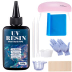 100g/250g Clear UV Resin Hard Type One Minute Ultraviolet Solar Fast Curing Epoxy Resin Glue for Casting Molds Jewelry Craft DIY
