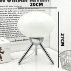 Mid-Century Glass Mushroom Table Lamp, Red Shade, Nordic Retro Bedside Ambient Light