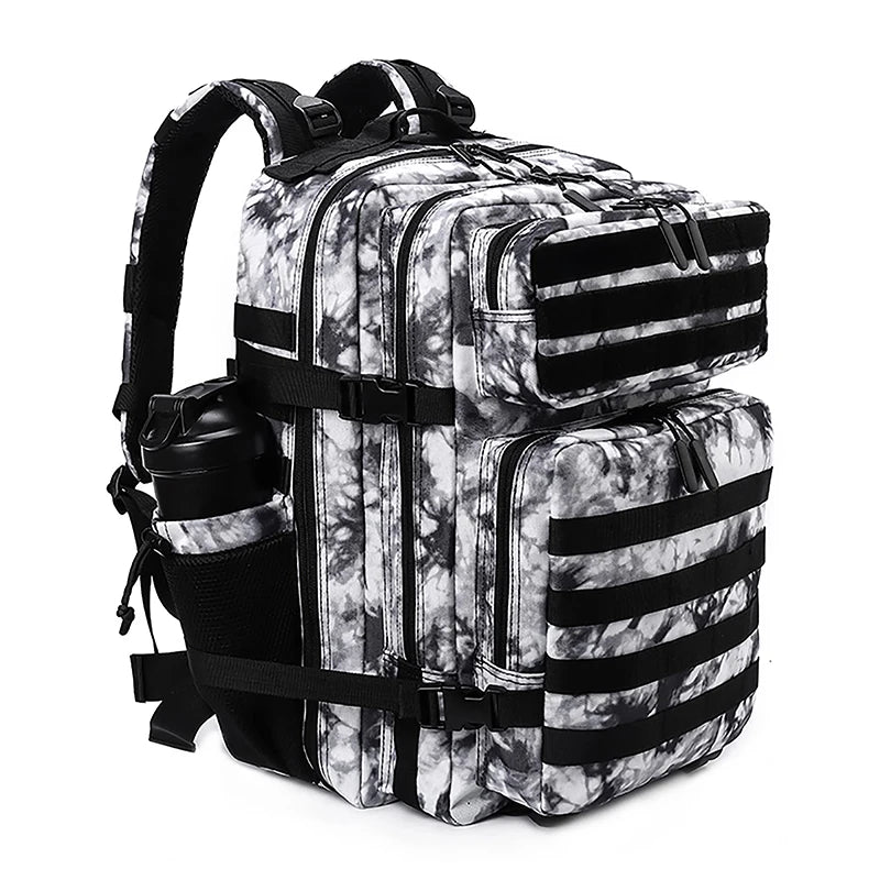 LHI 45L/35L/25L Tactical Backpack for Men and Women Waterproof Athlete Gym Outdoor Bag Travel Hiking Rucksack with Bottle Holder