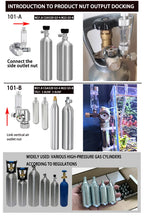 Aquarium DIYCO2 regulator W21.8/CGA320/G3-4/G5-8/TR21/3-8unf gas cylinder nut docking type fish tank CO2 pressure reducing valve