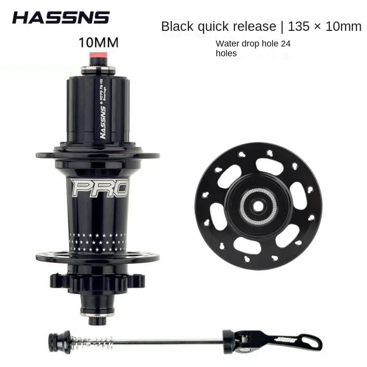Hassns Cube Pro 7 32/24 Hole mtb Rear K7 Noisy Hub 4 Bearing 6 Pawl 120 Click Bicycle Cube Suitable For 7/8/9/10/11/12 Speeds