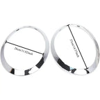 2PC For MINI Cooper F55 F56 F57 2013-2018 Chrome Left Right Front Headlights Frame Headlight Eyebrow Ring Cover Trim Replacement