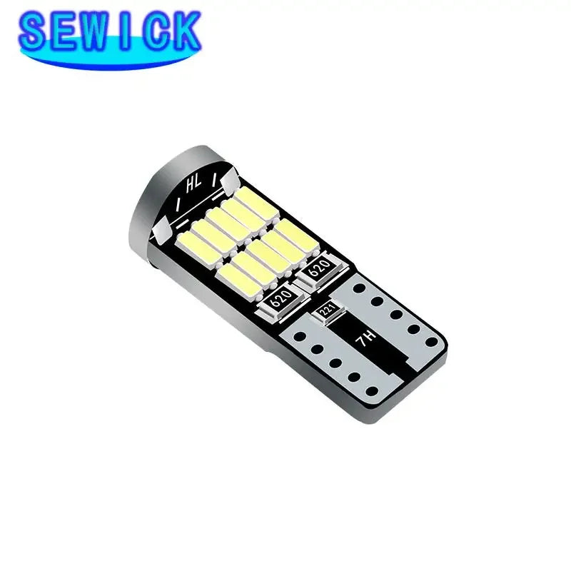 100Pcs T10 W5W 194 501 Led Canbus No Error Car Interior Light T10 26SMD 4014 Chip White Instrument Clearance Lights Bulb Lamp