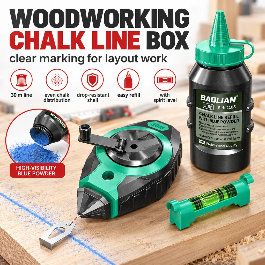 3pcs Handheld Scriber Line Marker Tool Set, Green