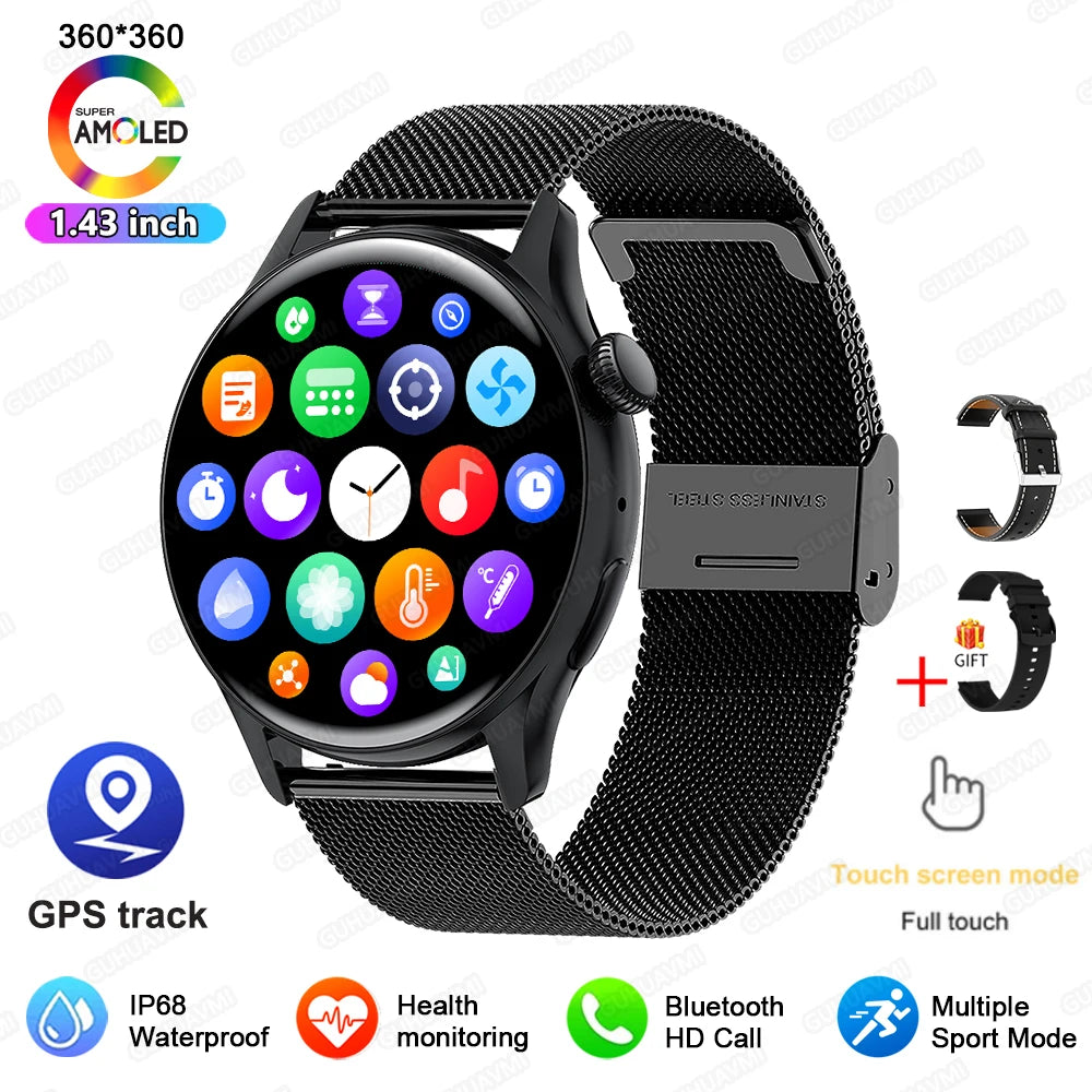2026New GPS NFC Bluetooth Call Smartwatch Women Watch 4 mini Sport Track Heart Rate Pressure Monitoring Health Smartwatch Ladies