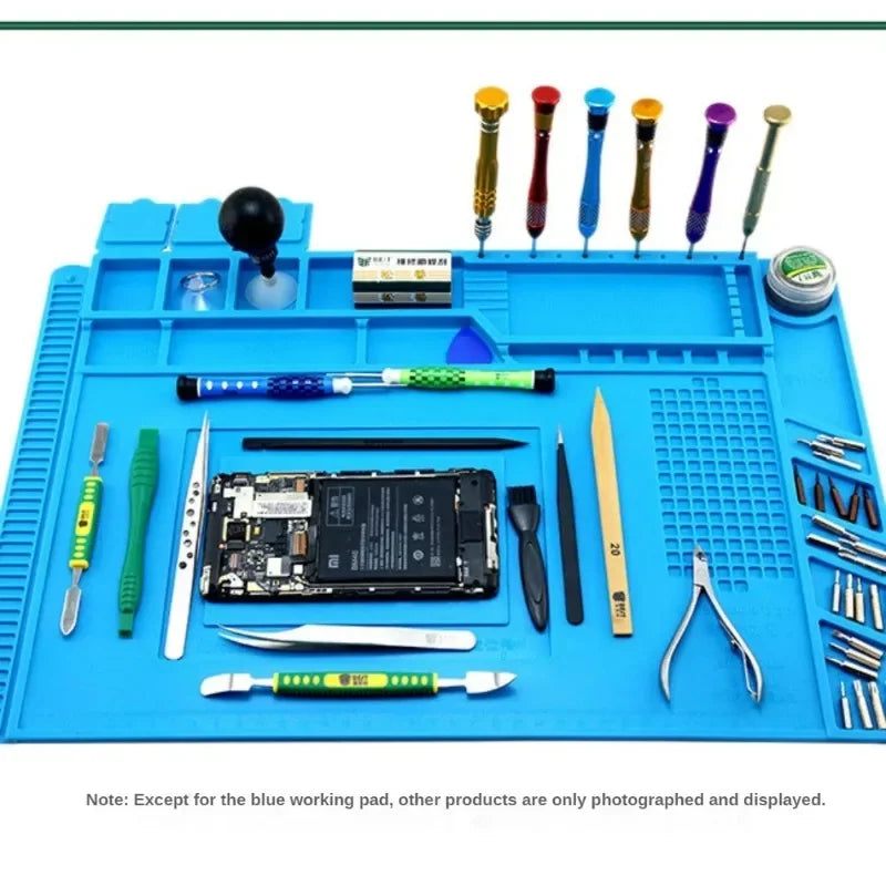 Silicone Soldering Pad Desk Platform Mat for Welding Station Iron Phone PC Repair Magnetic Heat Insulation No Lead S-160