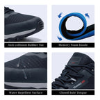 Baasploa Men Non-Slip Sneakers Wear-Resistant Hiking Shoes Men Anti Splash Water Outdoor Sneakers Male Comfort Walking Shoes