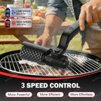 Electric Grill Cleaning Brush Rotary BBQ Cleaner Tool 3-Speed 2600mAh Cordless Rechargeable Adjustable Angle Gifts for Men/Dad