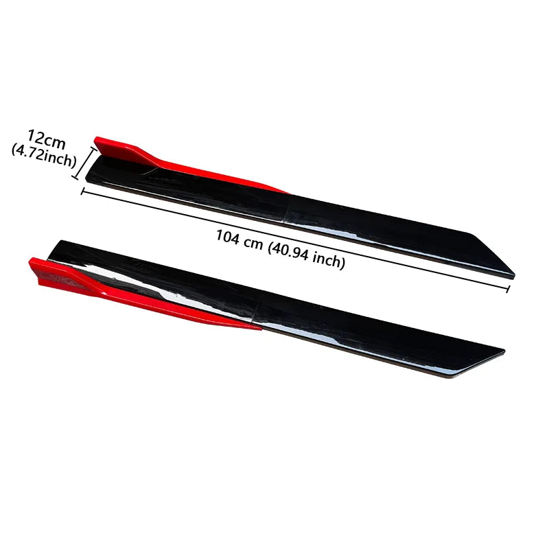 Car Side Skirt Extension Splitter Rocker Panels Lip Bumper 4pcs For Golf 7 Gti Seat Ibiza 6l Clio 4 X5 E53 W177 W211 W205 Audi A