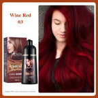 Mokeru Argan Oil Hair Dye Shampoo, Natural Black, Permanent Gray Coverage, 1pc