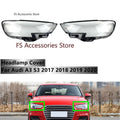 Left/Right Car Headlight Lens Glass Lampcover Cover Lampshade Shell  For Audi A3 2017 2018 2019 2020 Headlight Cover Shell