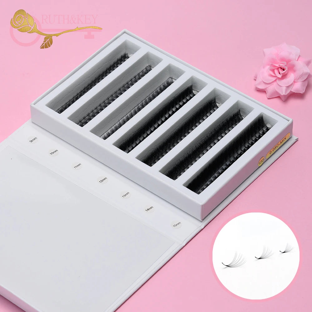 2000 Fans 0.05 0.07 Mix C D Lash Promade Russian Volume Natural Handmade 8D 12D 14D Ultra Speed Top Premade  Lashes Extensions