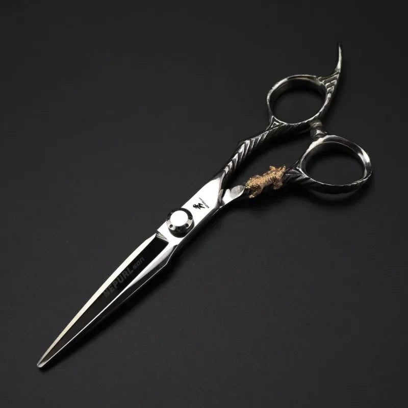 Nepurlson 6 Inch 440C Stainless Steel Professional Hair Scissors Barber Cutting Scissor Hairdressing Set