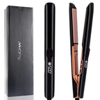 Plasma hair straightener flat iron 260°C/500°F, black, wide plate option, 110-240V