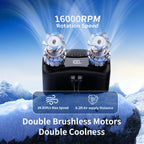 Socoolfan 20000mAh Outdoor Portable Waist Fan Hanging Neck Fan 5 Speed Strong Wind for Sports Courier Outdoor Working