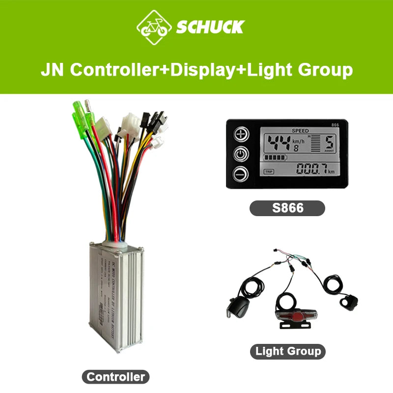 JN 36V/48V 15A 17A 22A 25A 30A 35A Ebike Controller Kit with Display Ebrake Throttle PAS Light Group for JN Electric Bike Parts