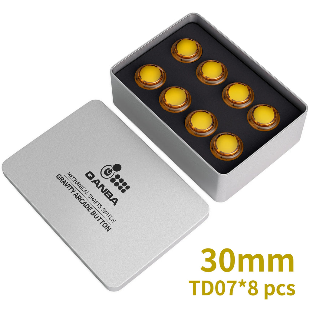 Qanba Gravity KT Arcade buttons Mute snap-in button Multiple trigger stroke adjustments 30mm Arcade Joystick DIY Parts (8Pcs)