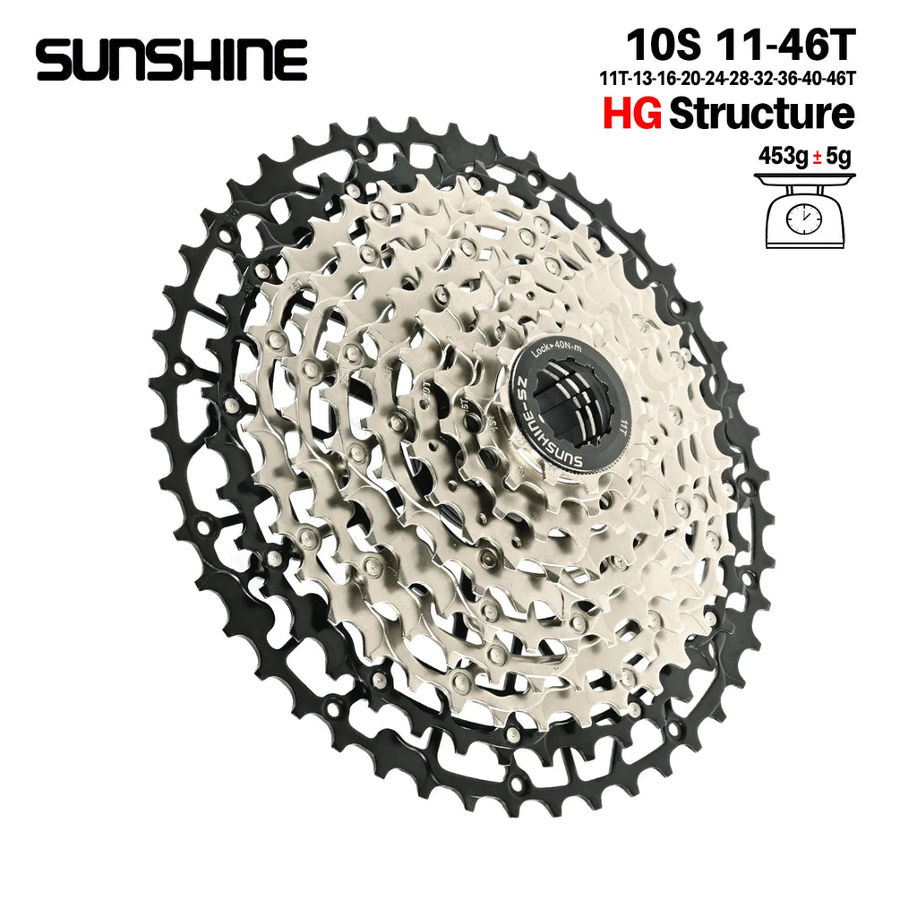 SUNSHINE MTB cassette freewheel HG sprocket carbon steel 10/11/12/13 speed 11T-40T to 11T-52T
