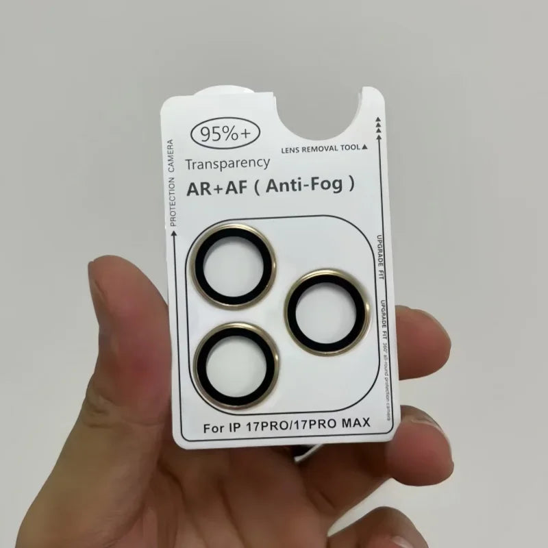 1-3Pcs Removeable AR+AF Camera Lens Ring Glass For IPhone 17 16 Pro Max 17air Metal Lens Protector For 17pro Lens Cover Cap